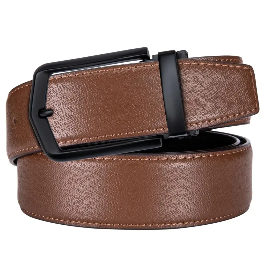 

High Quality Genuine leather Belts for Men Pin buckle Brown belt Strap High Quality Cowskin Mens Belt Vintage Style ZE-C2001