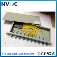 1X8 19 дюймов 1U волоконно-оптический разветвитель PLC стойка загружена полностью с SM, SX, SC/UPC адаптер+ 1*16, ABS коробка, 2,0 мм, 1 м, SC/UPC PLC сплиттер