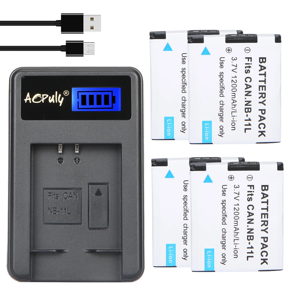 NB-11L Caricabatterie USB Dual Per Canon Nb11l NB-11LH NB11LH SX420 SX410 SX400 IXUS 125 IXUS 132 IXUS 135 IXUS 140 IXUS 145 IXUS 150 IXUS 160 IXUS 16 - Foto 2