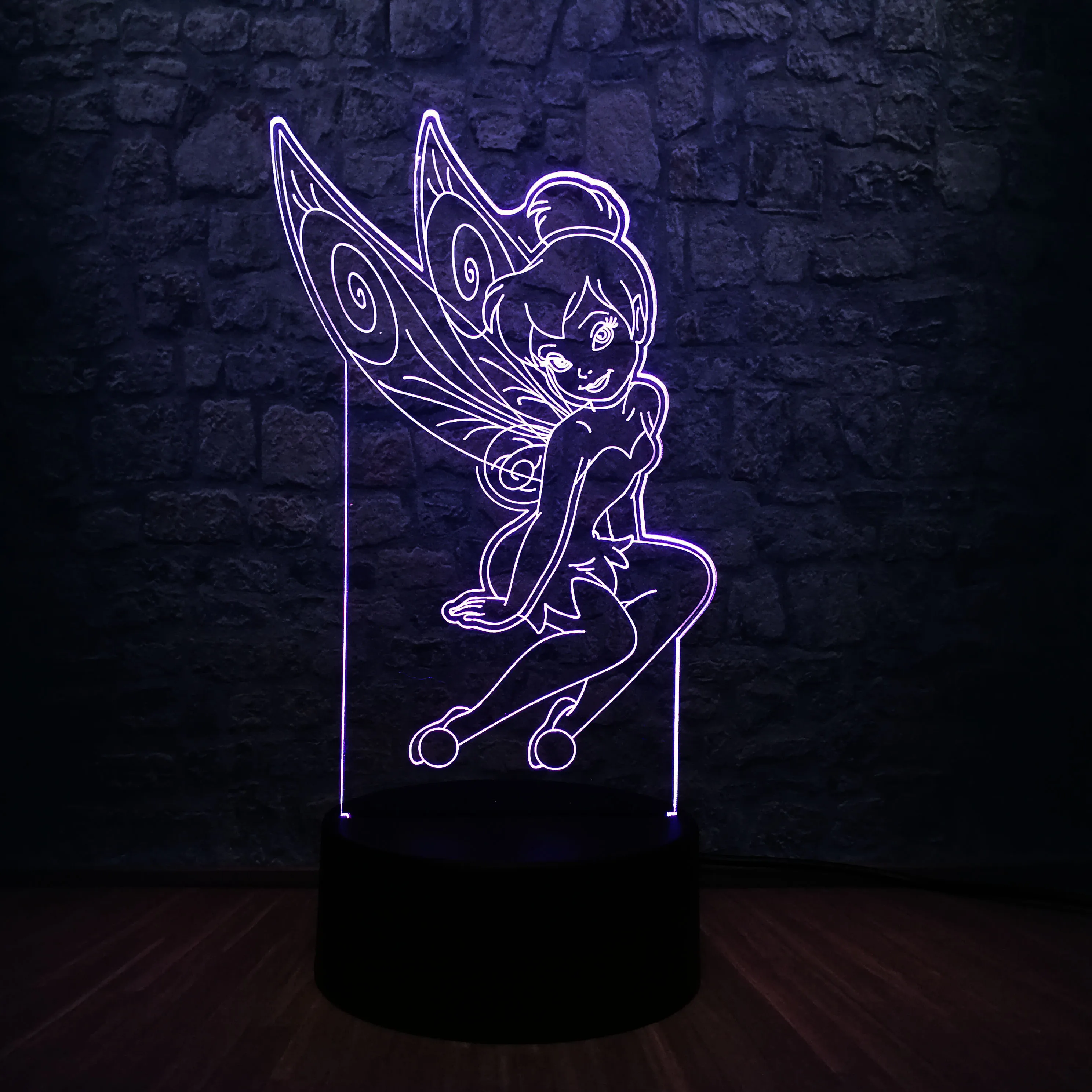 3D светодиодный светильник-Динь для девочек, светодиодный светильник infantil USB Blub, 7 цветов, настольный ночник для спальни, рождественские подарки, детские игрушки