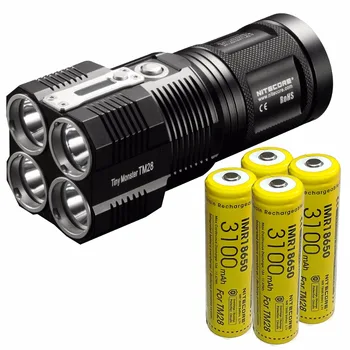 

Nitecore TINY MONSTER TM28 Set 6000LM 4xCREE XHP35 HI LED Rechargeable Hight Light Flashlight For Gear Hunting Outdoor Searching