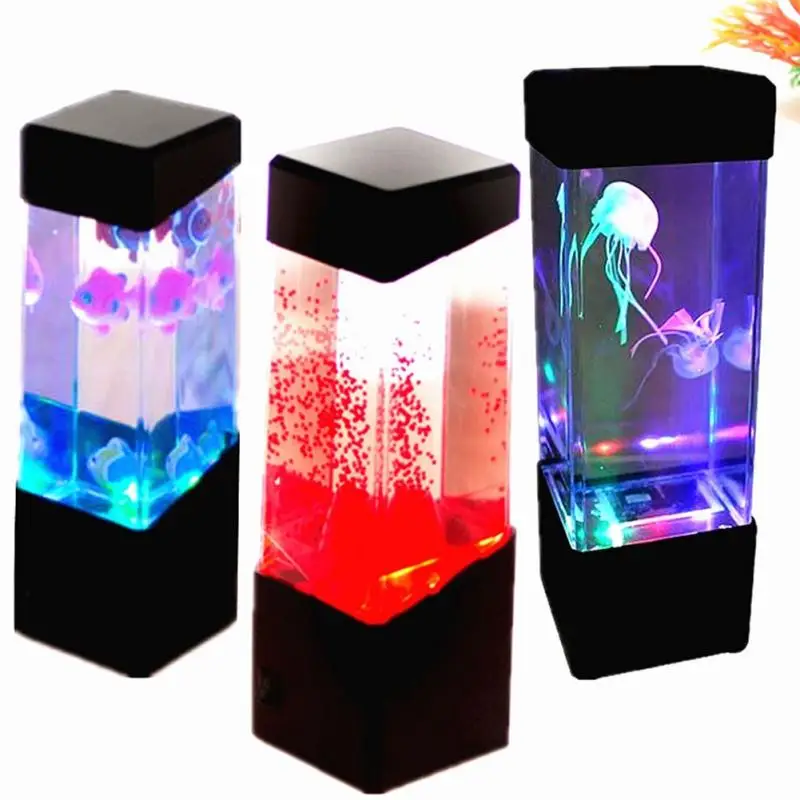 

Jellyfish Lamp Aquarium LED Relaxing Desk Lamp Night Light Bedside Table Motion LED Decorative Lamp