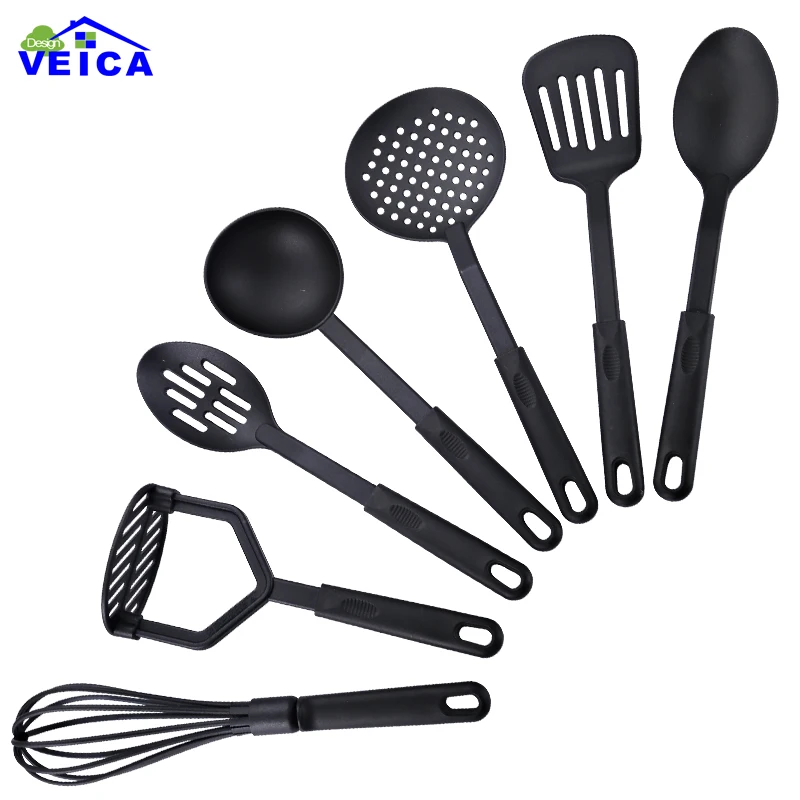 

7 Piece Home Kitchen Sets Cooking Tools Nylon Spatula Spoon Utensils Cookware