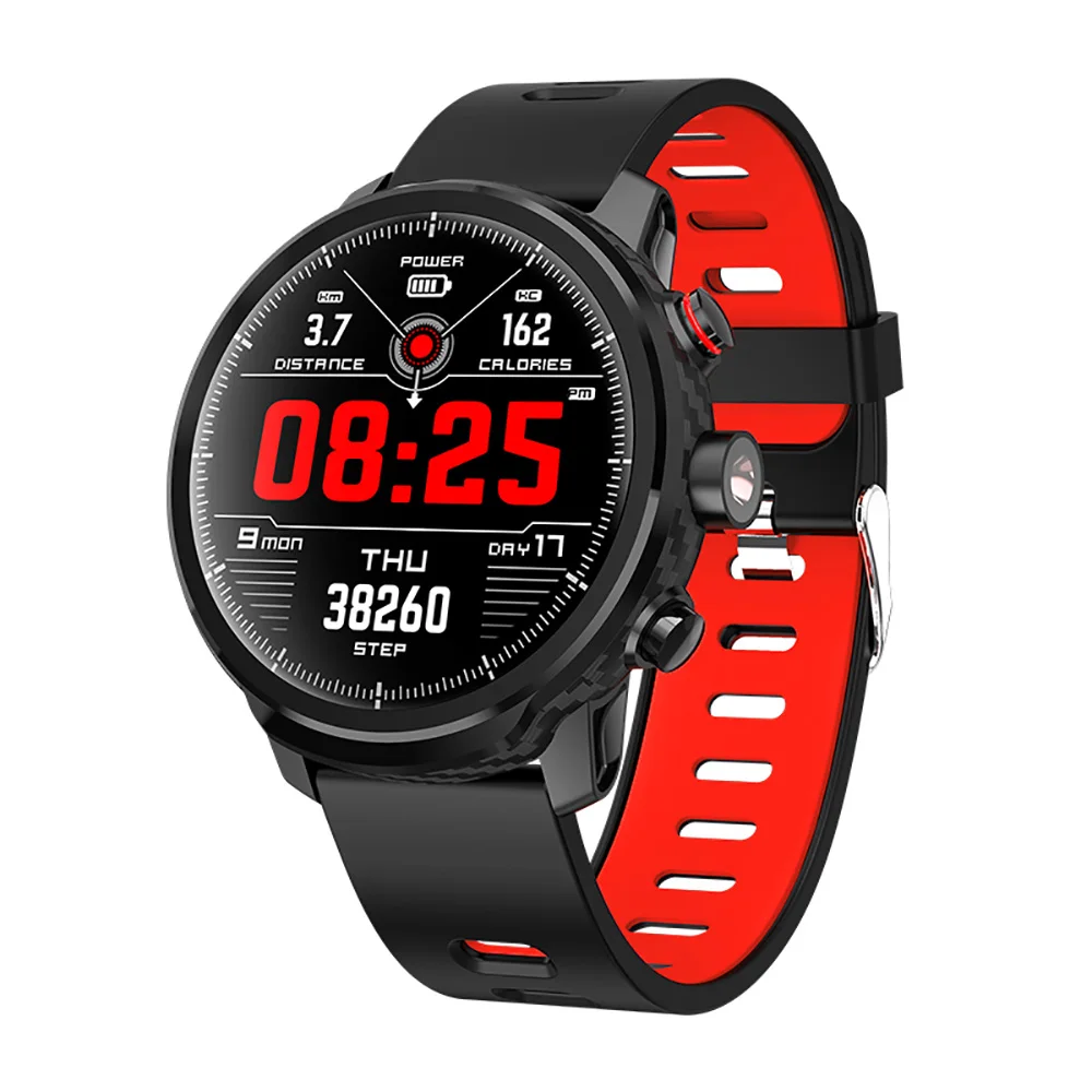 LEMFO L5 Смарт-часы для мужчин IP68 Водонепроницаемые часы в режиме ожидания 100 дней несколько спортивных режимов мониторинг сердечного ритма погоды умные часы - Цвет: Red