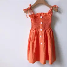 Г., платье-майка для девочек в Корейском стиле, хлопковые модные летние платья для девочек 3-8 лет, PV109