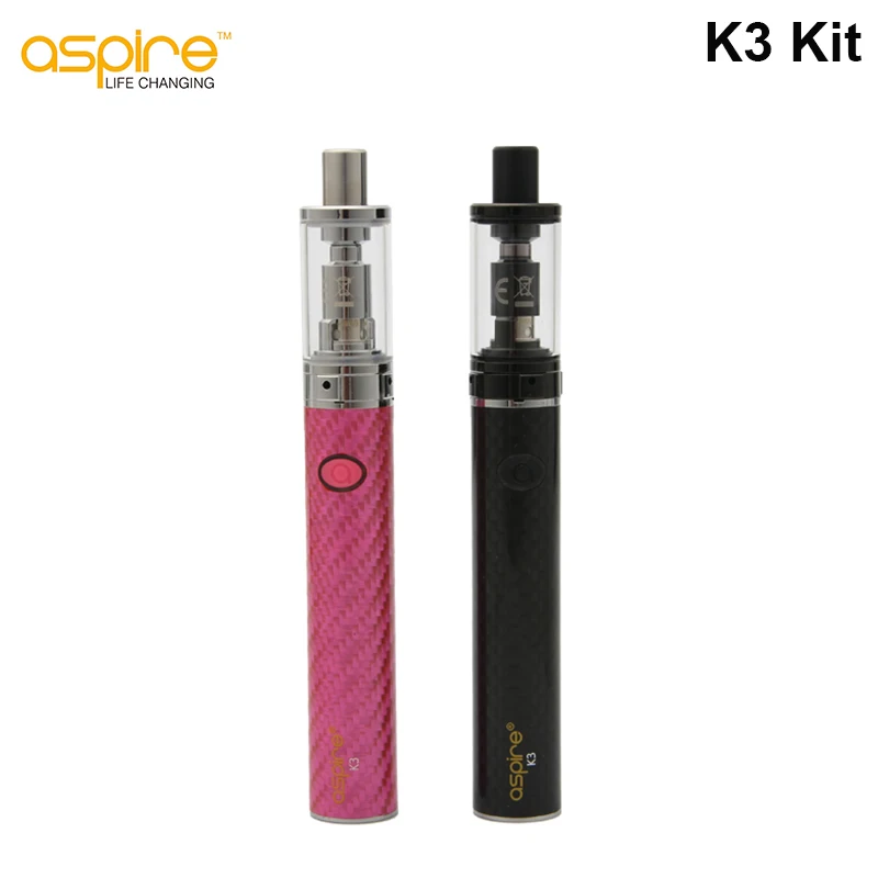 Оригинальные электронные сигареты Aspire K3 Quick Start Kit с 2 мл Pyrex Atomzier BVC катушка и 1200 мАч