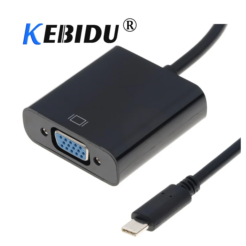Кабель-конвертер kebidu с Type-C на VGA USB 3 1 переходник типа Папа-VGA для Apple Macbook Chromebook Pixel |