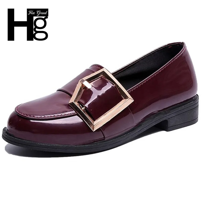 

HEE GRAND Women Low Heel Buckle Shoes Platform Oxfords Shoes Fashion Waterproof Ladies Shoes for Spring&Autumn 35-40 XWD6966