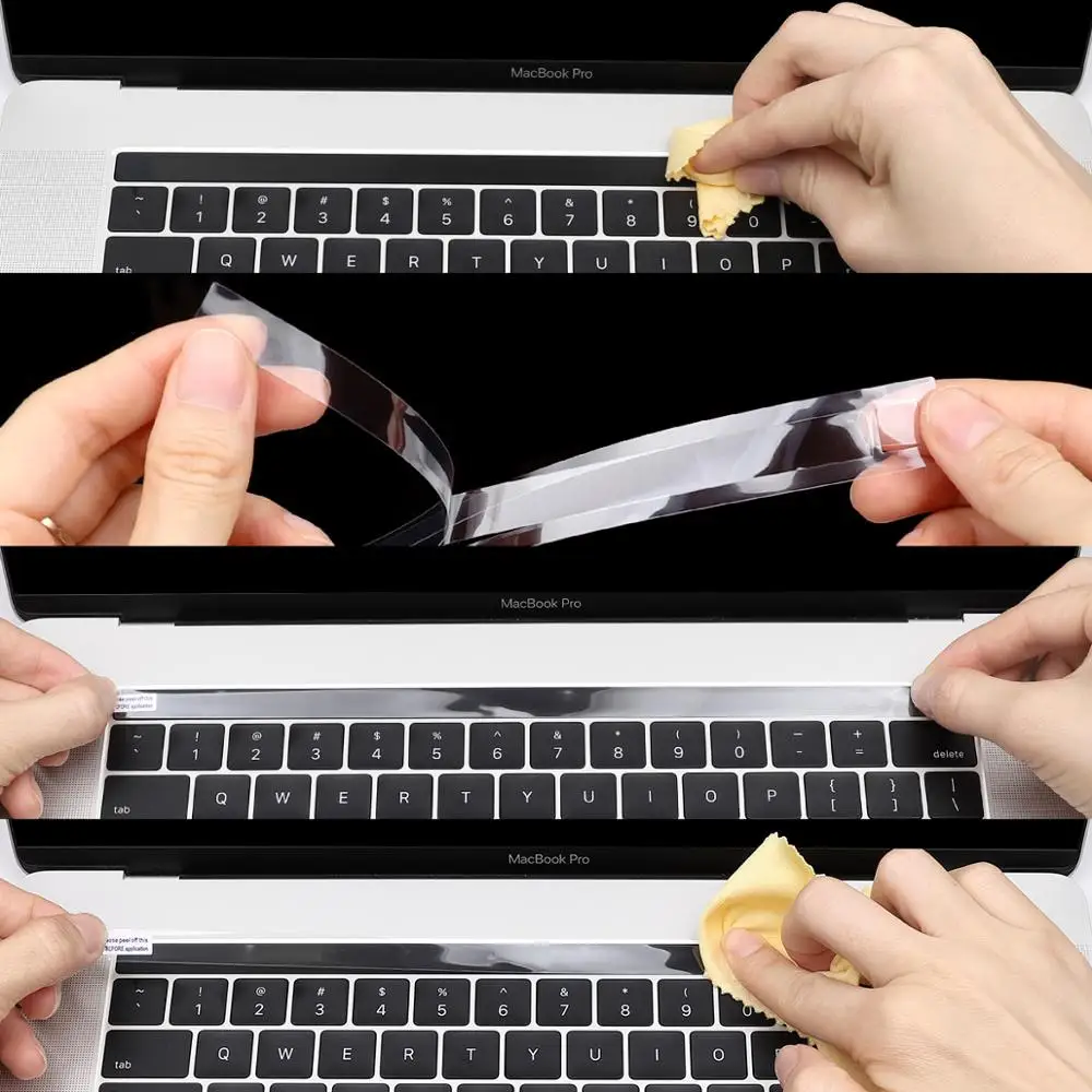 Touch-Bar Clear Film Protector Sticker for Macbook Pro 13/15/16 A1706 A1989 A1990 Dust&Scratches Ultra Screen Anti Glare