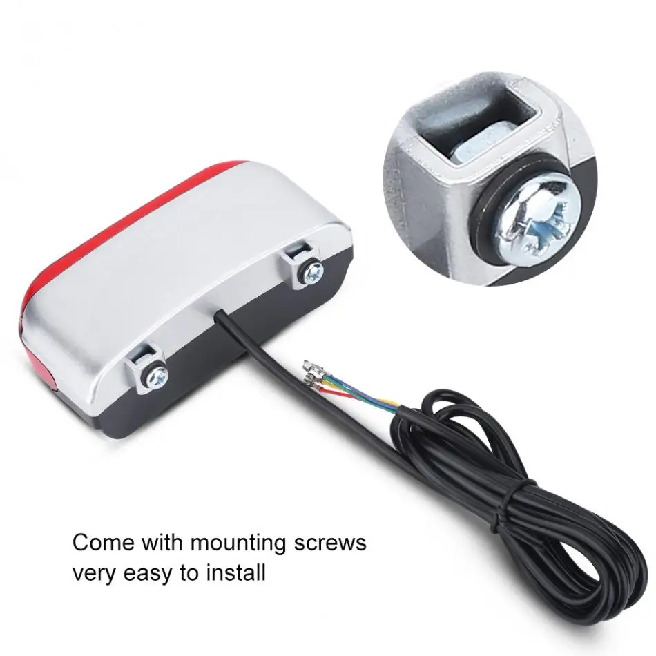 

36V/48V Electric Bicycle Lights Waterproof Portable Mini Brake Bike Light Mount Tail Rear LED Tail Lights Safety Warning Signal