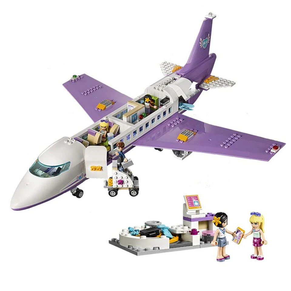 

Compatible Legoings City Girls Heart Lake City Airport DIY Figures Bricks Children's Educational Building Blocks Toy