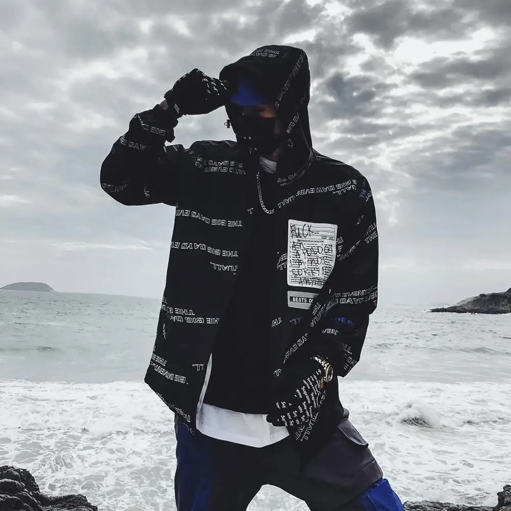Трендовые мужские летние ветровки с капюшоном водонепроницаемые солнцезащитные ультралегкие повседневные модные тонкие куртки в стиле хип-хоп Harajuku