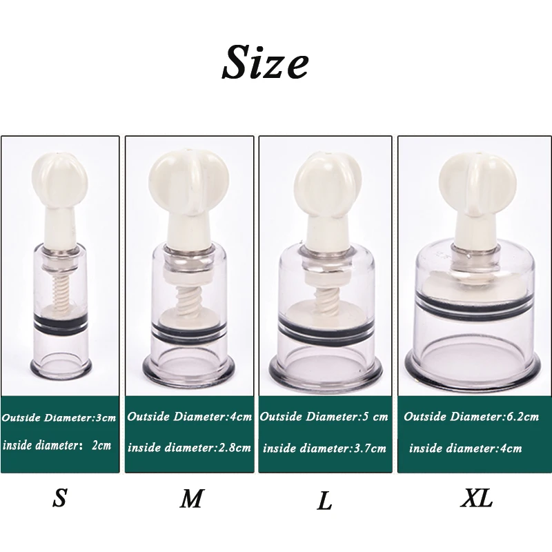 Rotating Handle Vacuum Body Muscle Massage Cans Suction Enhancer Anti Cellulite Acupuncture Vacuum Cupping Cups Nipple Enlarger 6