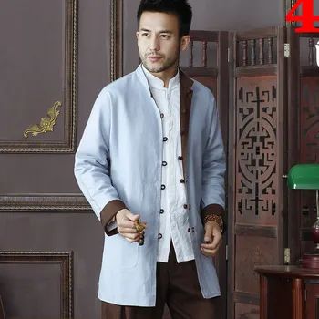 

High Quality Chinese Traditional Men's Two-side Cotton Linen Kung Fu Jackets Wu Shu Clothing Coats M L XL XXL 3XL