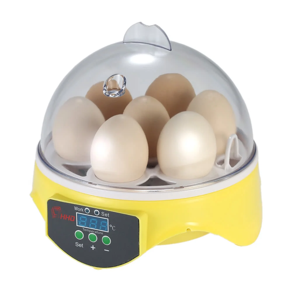 7pcs Egg Incubator Digital Poultry Incubator Automatic Temperature Hatcher 20W Electronic Display Thermostat Chicken Incubator 7pcs Egg Incubator Digital Poultry Incubator Automatic Temperature Hatcher 20W Electronic Display Thermostat Chicken Incubator