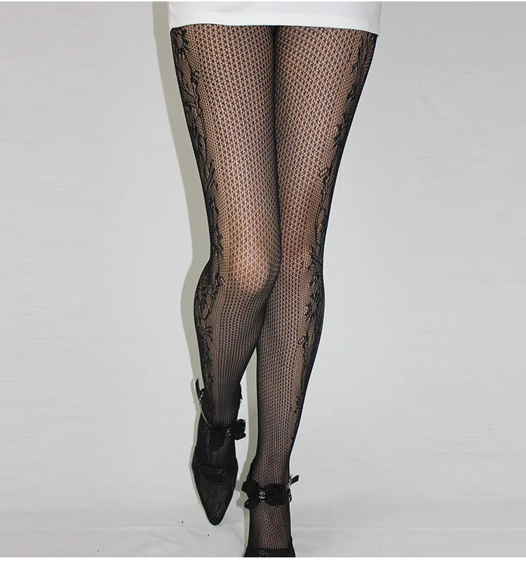 Модная женская обувь; эластичная Женская обувь в сеточку, чулки, черный из жаккардовой ткани, чулки, колготки обтягивающие череп женщина 1 шт. dww37