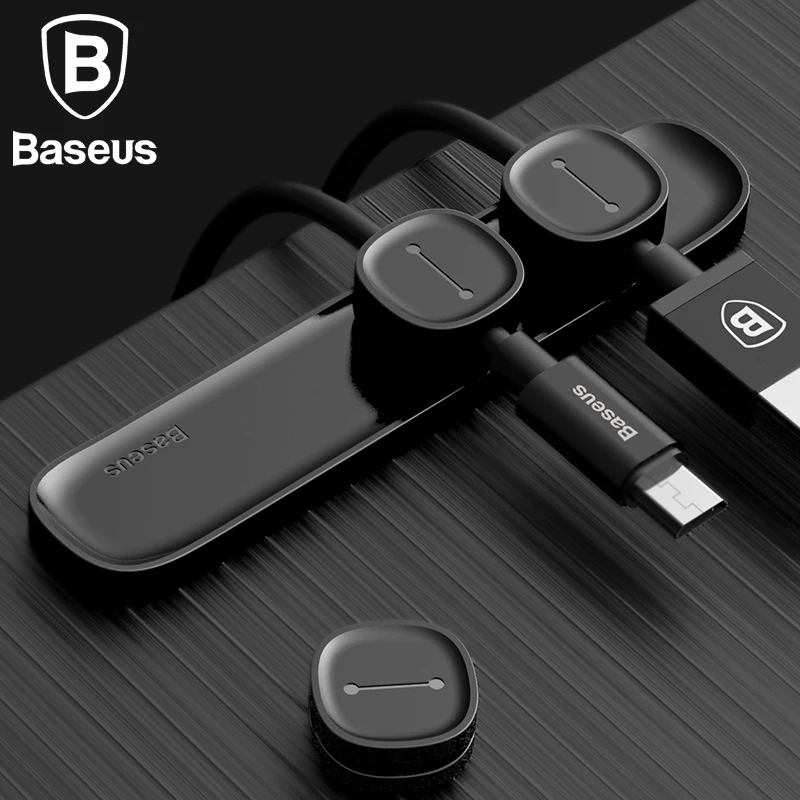 

Baseus Magnetic Cable Clamp for Cellphone USB Data Cable Organizer for USB Charger Cable Magnetic Holder Desktop Cable Winder