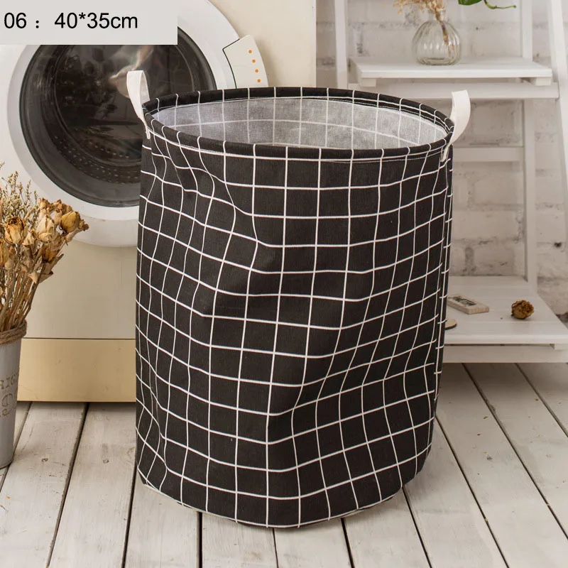 Folding Laundry Basket Cartoon Storage Barrel Standing Toys Clothing Storage Bucket Laundry Organizer Holder Pouch Household - Цвет: 06