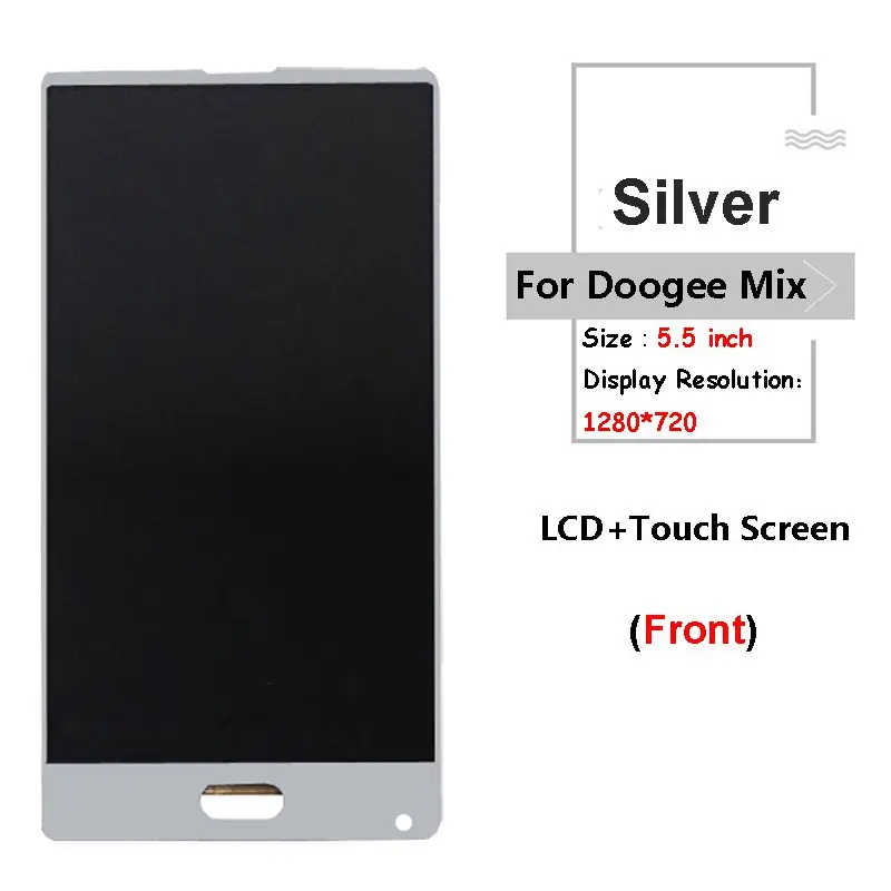 Для Doogee Mix lcd дисплей+ инструмент для ремонта сенсорного экрана в сборе Запчасти Запасные Аксессуары Для doogee mix lcd - Цвет: Silver