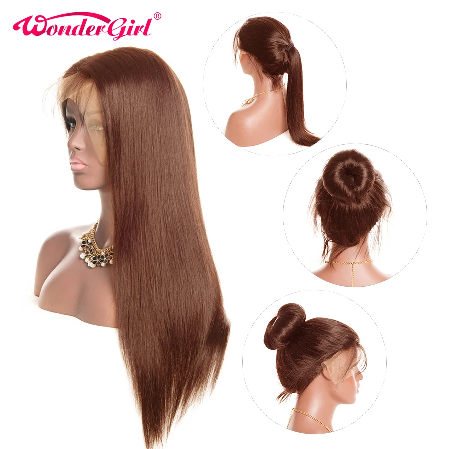 

13x6 Lace Front Human Hair Wigs For Black Women Wonder girl 13x4 Pre Plucked Remy Peruvian Straight Lace Front Wig