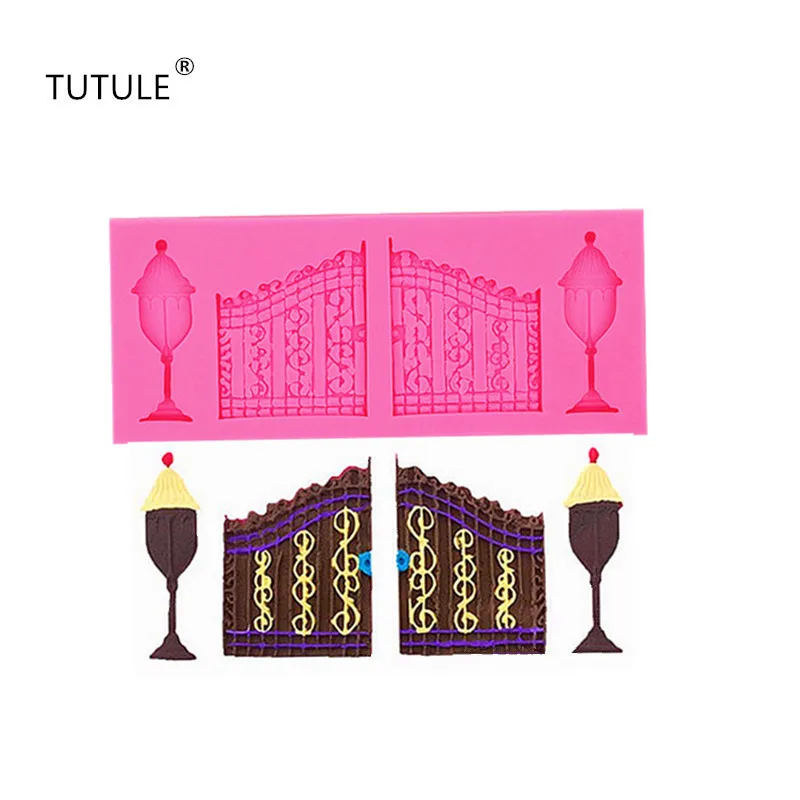 

Gadgets - New paragraph fence door siliconemold cake Fondant baking cookie DIY handmade kitchen liquid silicone mold