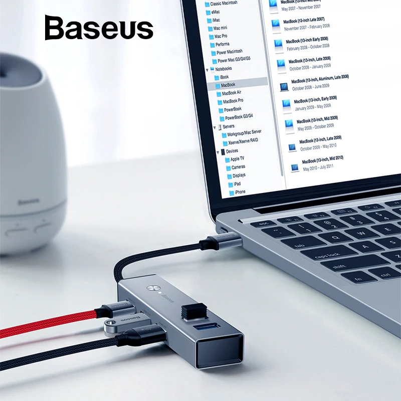 

Baseus 5 Ports USB or Type C 3.0 to 3 USB3.0 + 2 USB2.0 Converter Adapter for Mackook Laptop Extension Cable OTG Adapter