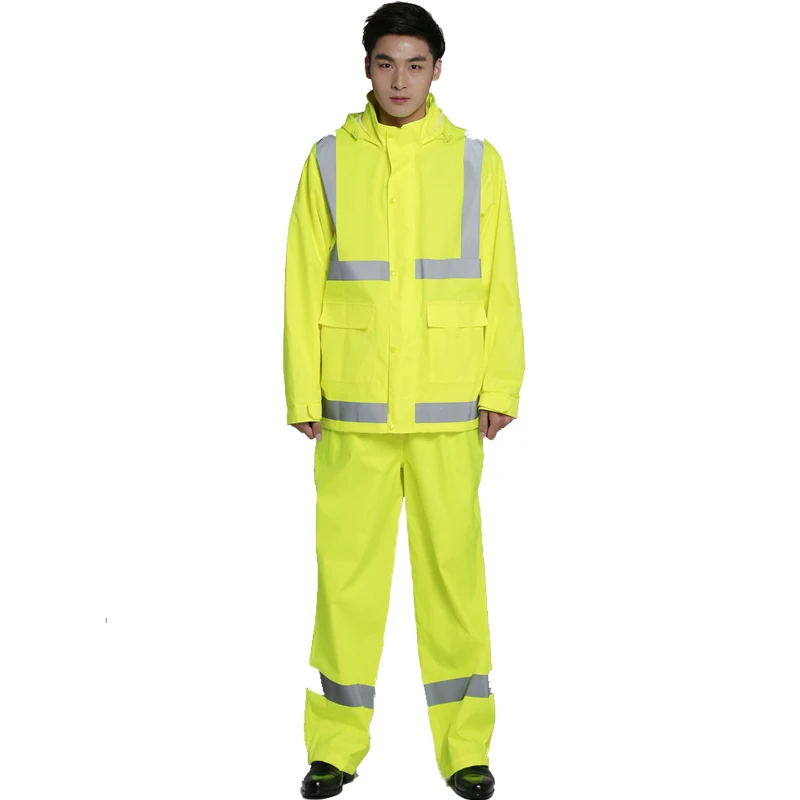 2016 New work clothing fluorescent reflective stripe coveralls men