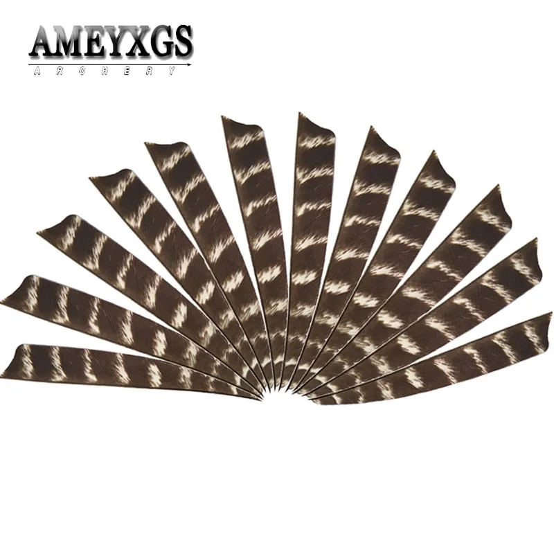 

50pcs Archery Arrow Feather Right Wing Arrow Shield Feather 5 Inch Natural Turkey Feather Arrow Vanes fletched Arrow Accessories