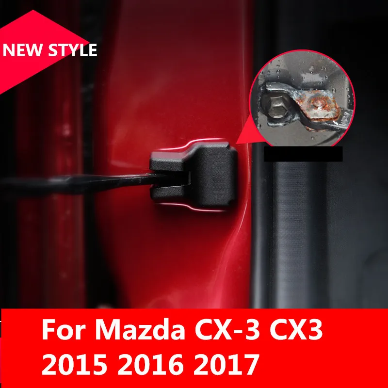 

Limiter Car Waterproof Door Lock Protective Cover Waterproof and rustproof car styling For Mazda CX-3 CX3 2015 2016 2017