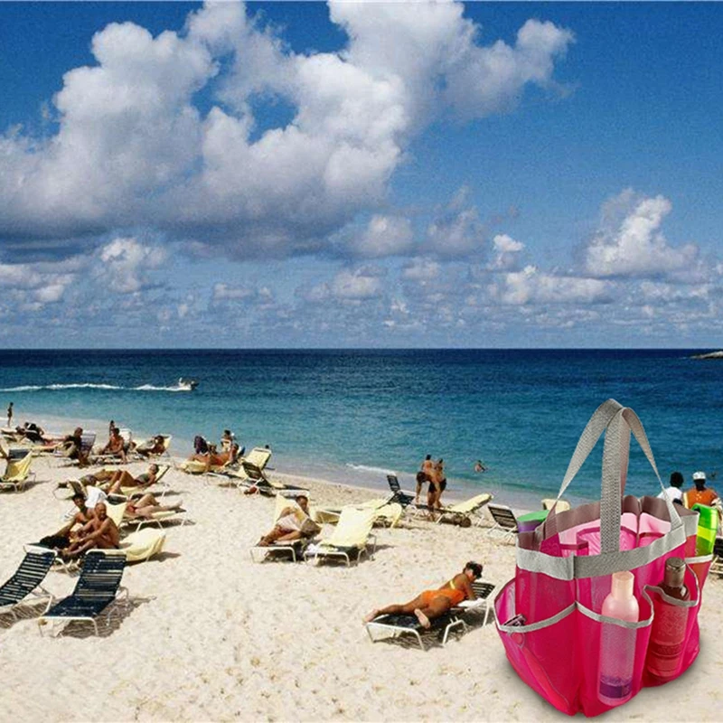 سريعة الجافة حقيبة التخزين المحمولة صناديق تخزين حقيبة شنقا شبكة الحمام أكياس مع 7 جيوب حمام أكياس ل المسكن/رياضة/ مخيم/السفر