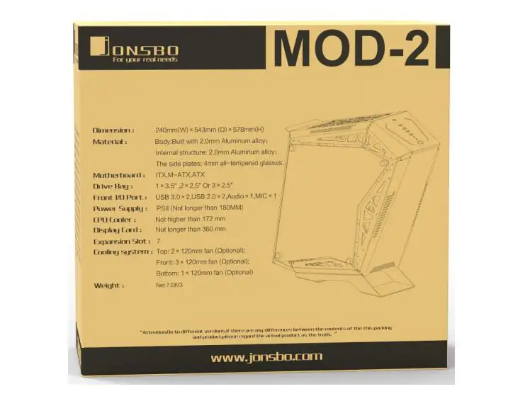 JONSBO MOD2 MOD 2 (поддержка материнской платы ATX/полностью алюминиевая