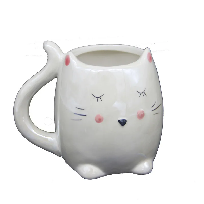 Кофейная кружка с милым котом 300 мл чашка мультяшным животным котенком