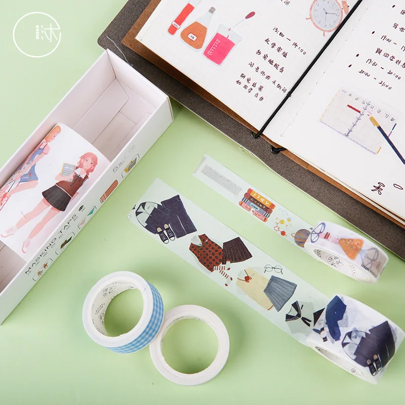 5 шт./лот Драгоценная школьная декоративная Маскировочная лента Washi Diy для