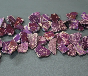 

Natural Purple Ocean Sediment Imperial Stone Slice Top Drilled Slab Beads Accessories Jewelry for Fashion Ladies