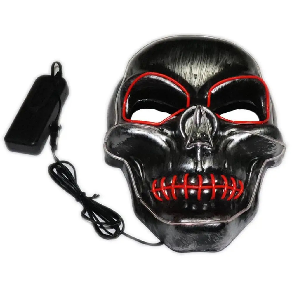 

Taro Ghost Festival Glowing Face El Cold Light Makeup Mask Mask Glowing Gift Plastic Festival Atmosphere