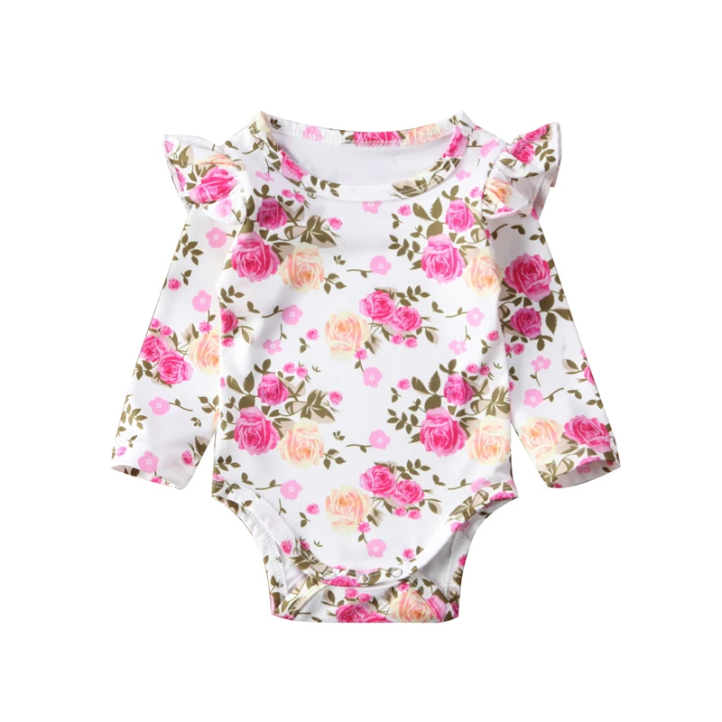 Детский цветочный комбинезон на возраст 0 18 месяцев|newborn long sleeve|baby girl floral romperrompers