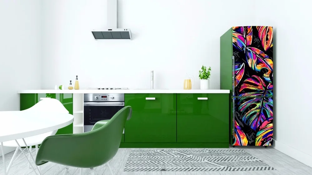 Настенный декор DIY Красочные листья Водонепроницаемый самоклеющейся