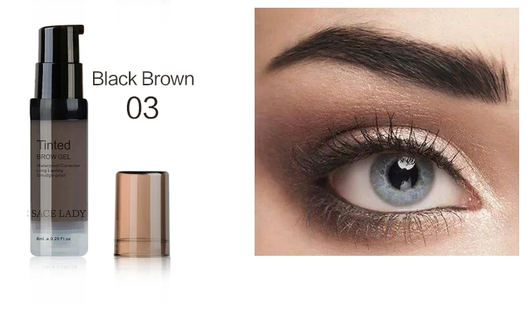 Lady à Prova Conjunto de Maquiagem Sace Dwaterproof Água Sobrancelha Matiz Gel Creme Escova Kit Compõem Pintura Enhancer Comprar 3 Obter 1 Presente Cosméticos 8 Beleza e saúde