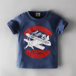 Детская Хлопковая футболка, летняя футболка с короткими рукавами для малышей, Милая футболка с круглым вырезом для детей 24 мес.-8 лет