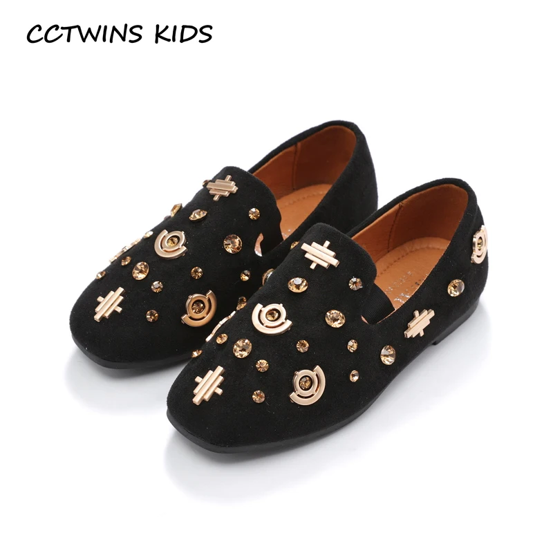 

CCTWINS KIDS 2018 Autumn Children Rhinestone Loafer Baby Girl Fashion Pu Leather Flat Toddler Brand Slip On Shoe GL1950