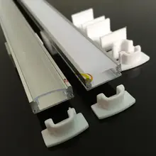 50 см толстый светодиодный светильник в виде корпуса U алюминиевый канал молочно-прозрачная крышка коннектор Торцевая крышка 0,5 м алюминиевый профиль для светодиодный полосы#6