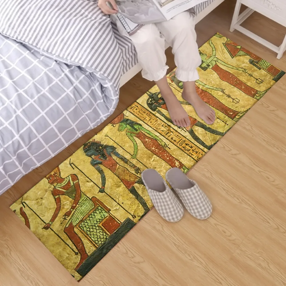 Ancient Egyptian Hieroglyphics Kids Area Rugs Round Carpet Room Floor Yoga Mat 