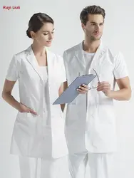 Сумка-саквояж Комбинезоны Белое Пальто с коротким рукавом мужская и женская больницы белое пальто короткий стиль аптека клиника доктора