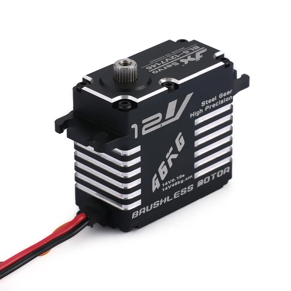 JX сервопривод BLS 12V7146 12V HV стальная шестерня Полностью CNC алюминиевый корпус для