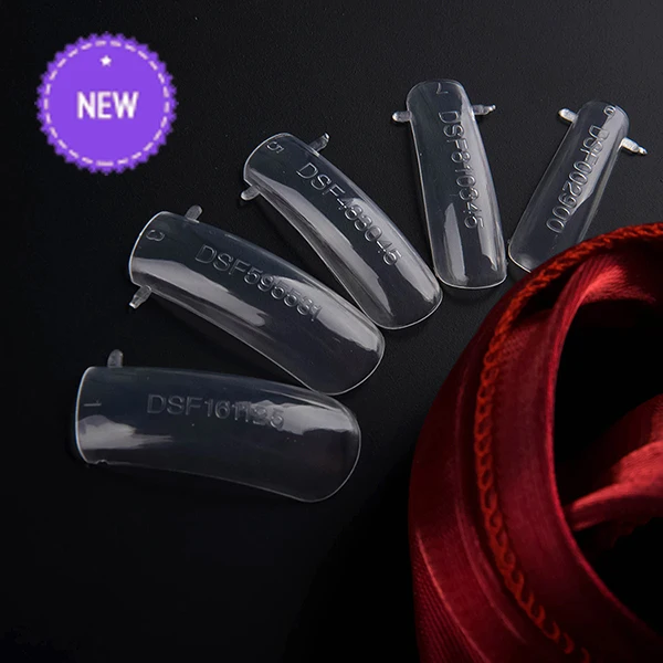full cover clear dual nail system form molds 312x 1 tip box in false tip full form