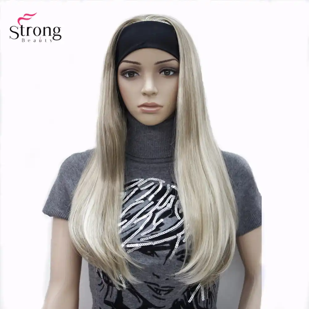 Strongbeauty Headband Wigs Women Synthetic Capless Long Straight