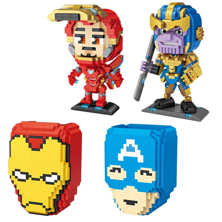 

Marvel Avengers League of Fine Particles Assembled Creative Children's Toy Building Blocks Marvel Superhero Series