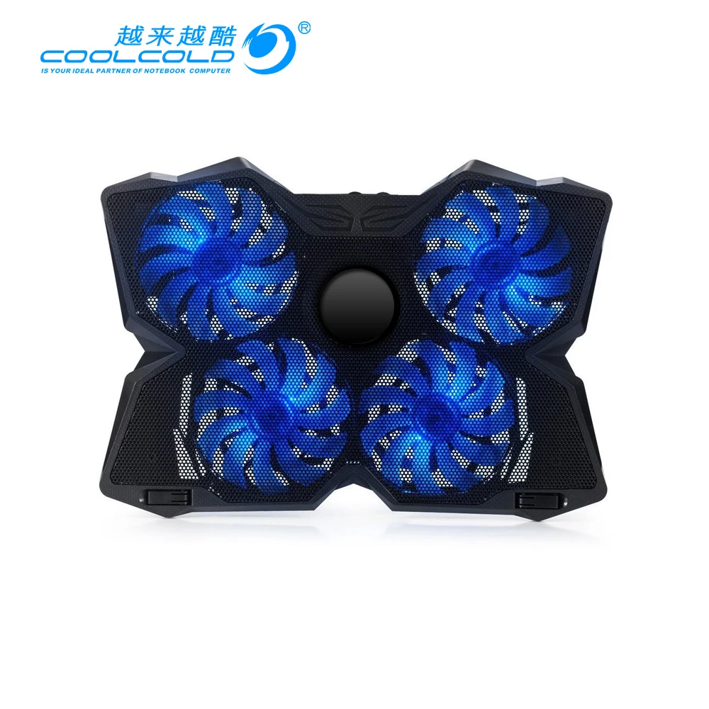 COOLCOLD 4 FAN 2 USB Laptop Cooler Air Exhaust Cooling Fan CPU Cooler