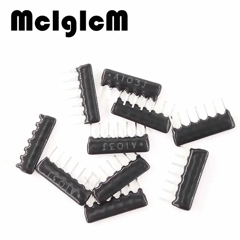 MCIGICM 10 шт. DIP exclusion сетевой резистор массив 7pin 1K 2K 4 7 K 10K 220K Ом|network resistor|resistor array10k ohm |