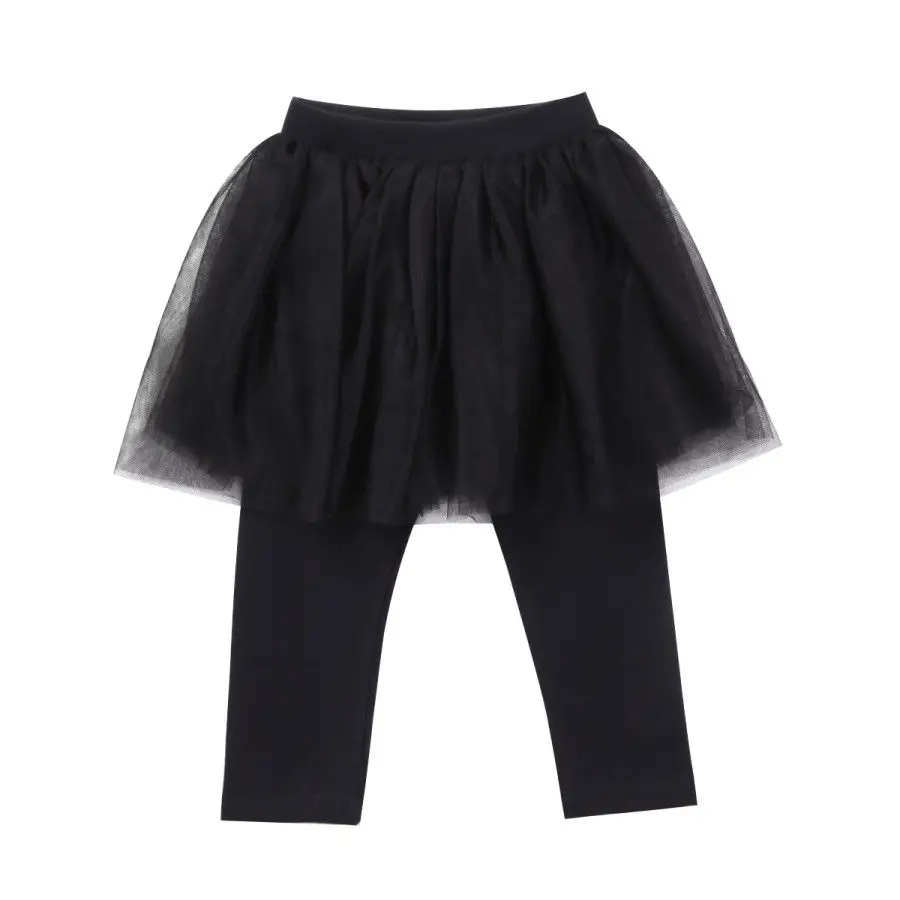 Новинка года; милая детская кружевная юбка для маленьких девочек брюки с фатиновой юбкой юбка-брюки; леггинсы одежда принцессы От 1 до 6 лет